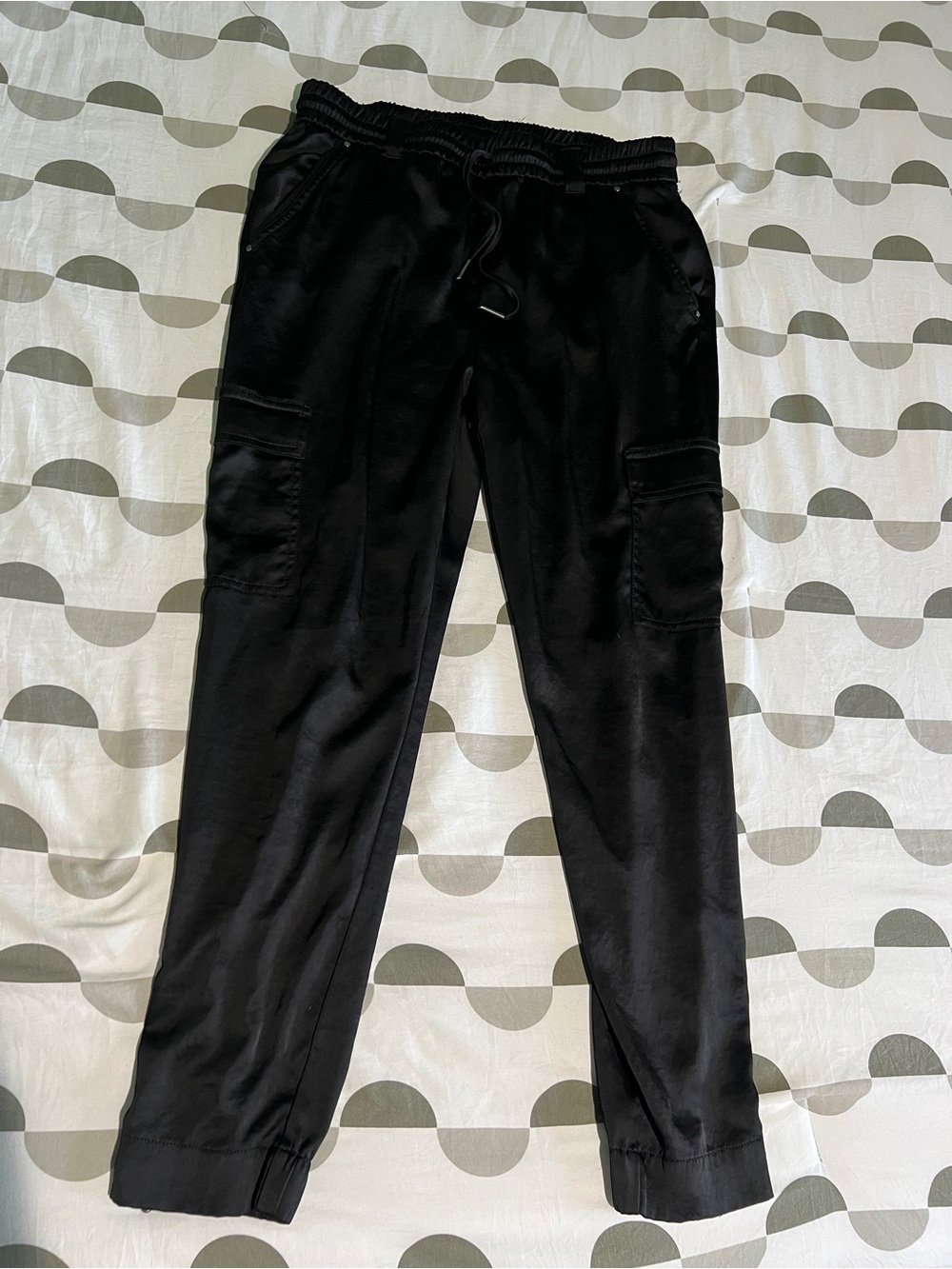 Black Cargo Jogger Pants